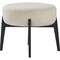 Signature Home Collection 20" White and Black Powder Coated Round Stool